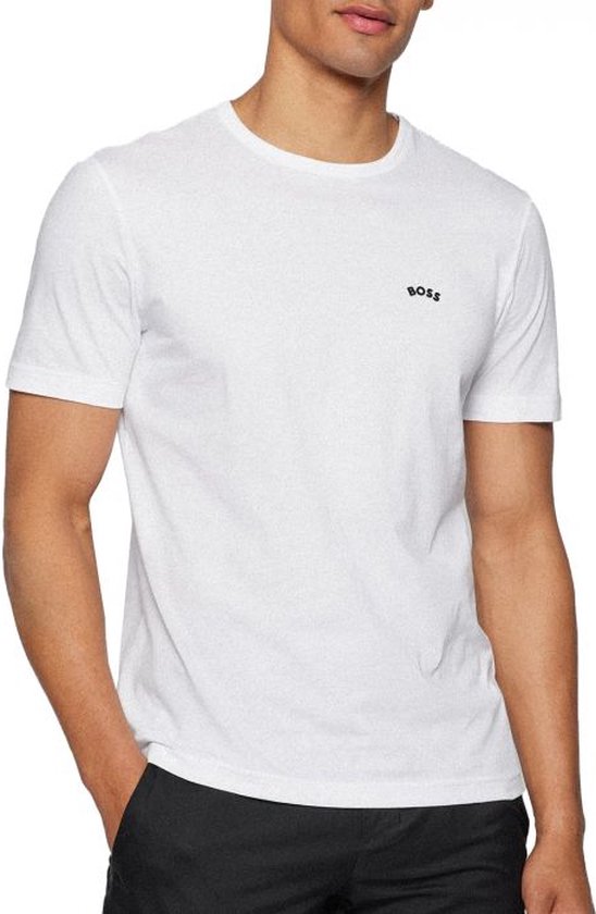 HUGO BOSS Curved Logo T-Shirt - Maat: XXL