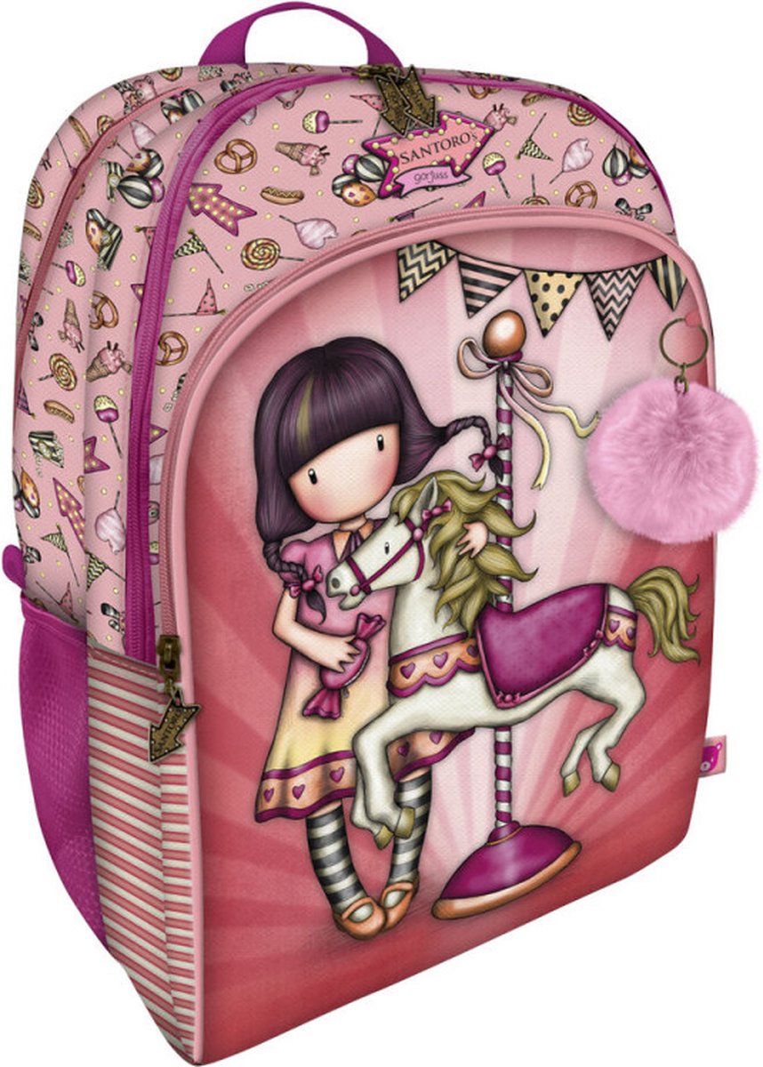 Schoolrugzak Gorjuss Carousel Zalm (34.5 x 43.5 x 22 cm)