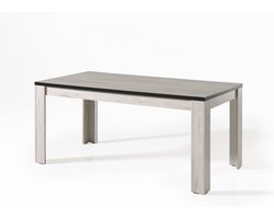 Tafel Eltiba- uitgebleekte eik- eettafel-eetkamertafel- zetelsenbedden
