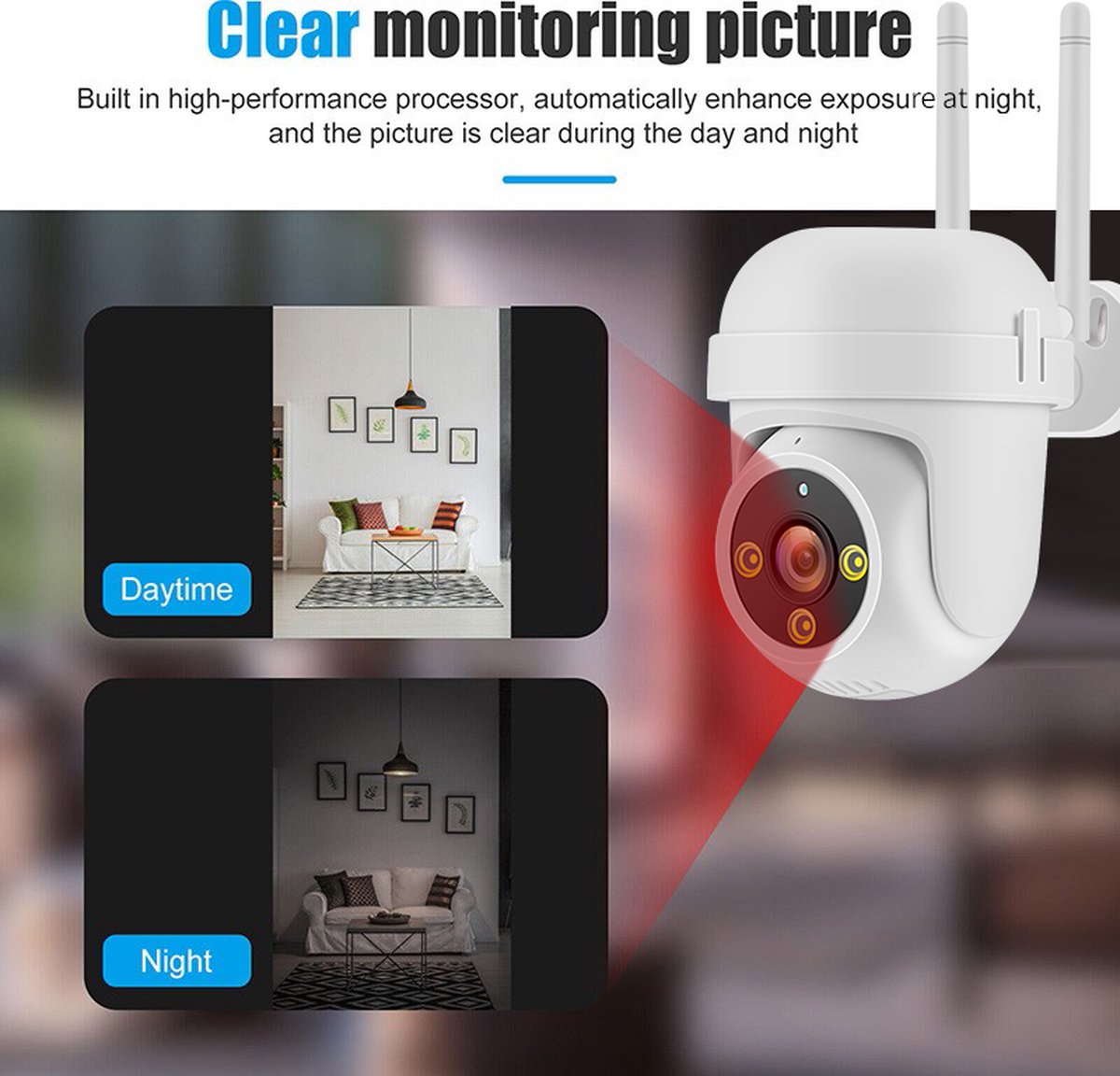 Tuya Premium 1080P Draadloze buiten IP Camera WiFi CCTV Outdoor 2.4Ghz & 5Ghz Wifi Beveiligings Camera 2-Weg Audio Met Instelbare Bewegingsdetectie Ondersteund Amazon Echo Alexa Google Home Assistant. – foto 5