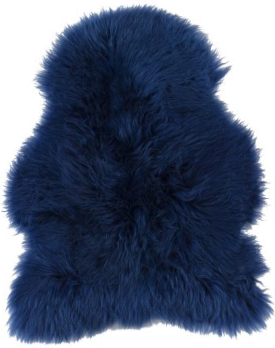 Dyreskinn schapenvacht Blauw Navy 90-110cm