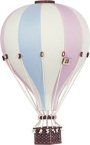 Super Balloon Luchtballon - mauve, blauw en ecru