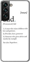 Geschikt voor Samsung Galaxy S22 hoesje - Spreuken - Papa definitie - Quotes - Dad - Siliconen Telefoonhoesje