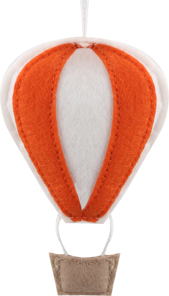 Kersvers - Box mobiel - olifant knuffel - luchtballon - mobiel baby jongen en meisje - Olifant speelgoed - safari - vrolijke kleurtjes - Vilten mobiel - Wieg - Babykamer - zonder muziekarm - olifant knuffel - slapen baby — afbeelding 4