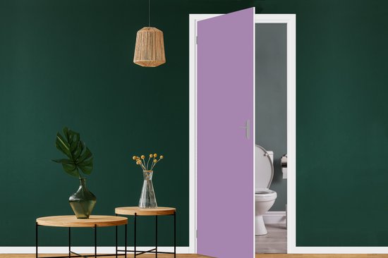 Deursticker Interieur - Paars - Kleuren - Paarse - Kleur - Effen - 85x215 cm - Deurposter