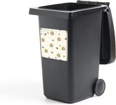 Sticker conteneur Bij illustration - Une illustration d'abeilles et de pots de miel