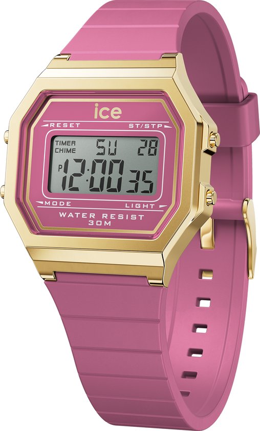 Ice Watch ICE digit retro - Blush violet 022051 Horloge - Siliconen - Roze - Ø 33 mm