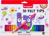 Bruynzeel Viltstiften set | 50 kleuren