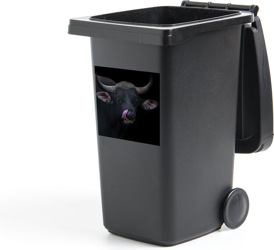 Container sticker Likkende stier voor een zwarte achtergrond - 40x40 cm - Kliko sticker