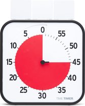 Time Timer Large 30x30cm - Visuele Countdown Timer - Tijdmanagement Tool - school, thuis, kantoor - optioneel alarm met sterkte regelaar - geen luid getik - magnetisch -kleur zwart)
