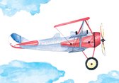 Fotobehang Vliegtuigen Geschilderd Met Waterverf - Vliesbehang - 416 x 290 cm