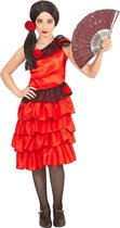 Widmann - Spaans & Mexicaans Kostuum - Senorita Andalucia - Meisje - Rood - Maat 116 - Carnavalskleding - Verkleedkleding