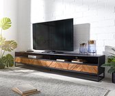Tv-meubel Famke mango Teak 240 cm 2 vakken 4 schuifladen Lowboard