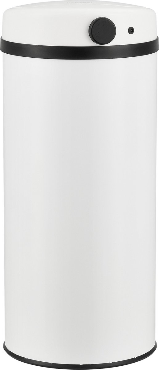 Prullenbak Layne - Met Sensor - 68xØ30,5 cm - 42 liter - Wit - Afneembaar en Waterdicht Deksel