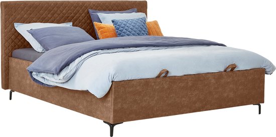 B Bright Opbergbed Diamond - 200 x 200 cm - Bruin