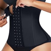 Taille Trainer voor Vrouwen met Verstelbare Pasvorm Haaksluitsysteem Afslankkorset voor Gewichtsverlies - Zwart, maat L