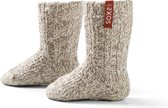 SOXS® Wollen baby sokken | SOX3648 | Beige | Kniehoogte | Maat 19-29 | Antislip | Sweet hazel label