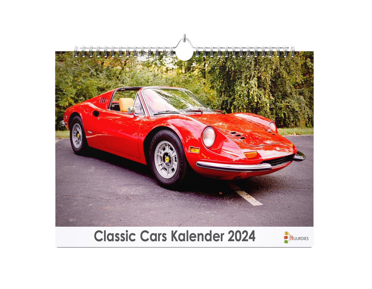 Huurdies - Classic Cars Kalender - Jaarkalender 2024 - 35x24 - 300gms 