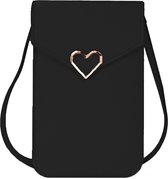 Coverzs Phone bag universal ladies - sac à bandoulière téléphone en cuir PU - noir