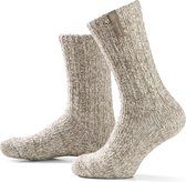SOXS® Chaussettes en laine | SOX3245 | Beige | Hauteur du mollet | Pointure 42-46 | Sleep Well étiquette