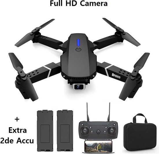 Quad Drone met camera en opbergtas - full HD camera - met 2 accu's | bol