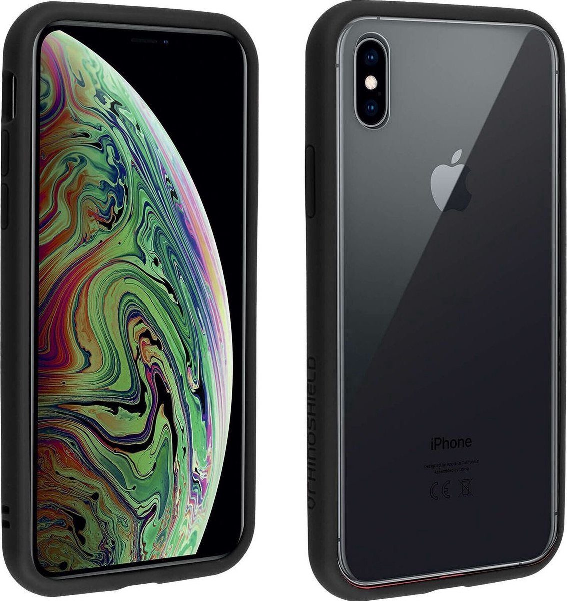 Rhinoshield MOD NX Backcover Hoesje - Geschikt voor Apple iPhone XS Max - Gsm case - Transparant / Zwart