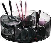 organiseur de maquillage, rotatif, personnalisable, pour maquillage et outils, gris