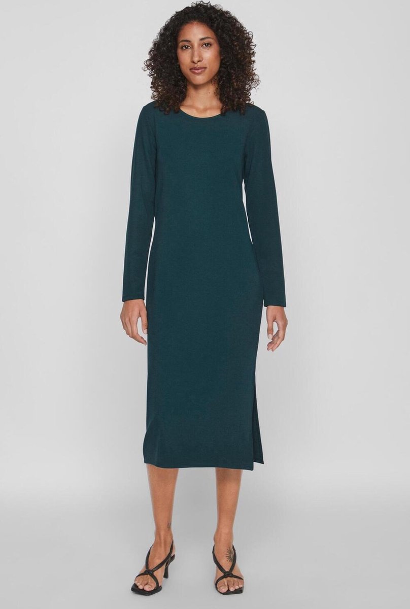 Vila Jurk Viarmerone L/s Long Dress - Noos 14086115 Ponderosa Pine Dames Maat - XS