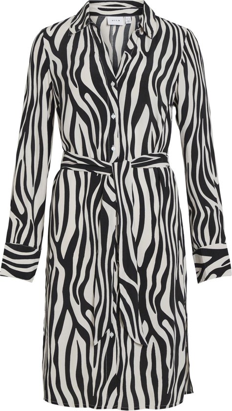 Vila - 14084529 - VIFINI L/S MIDI SHIRT PANTERPRINT DRESS - NOOS