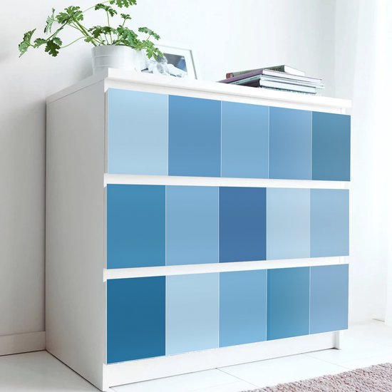 Ulticool Décoration Stickers carrelages - Blauw Clair Couleurs Bleu - 15x15 cm - 15 pièces