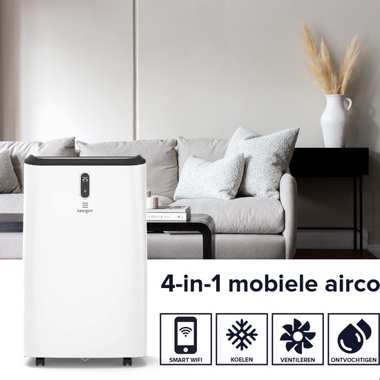 SEEGER Mobiele Smart Airco met WiFi - 12000 BTU - Inclusief Installatiekit  - Voor... | bol.com