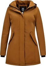 Winterjas Dames - Lange Winterjas Dames Volwassen met Capuchon - Winterjas Dames Gewatteerd - SLIM FIT Dames Jas - 0681 - Bruin