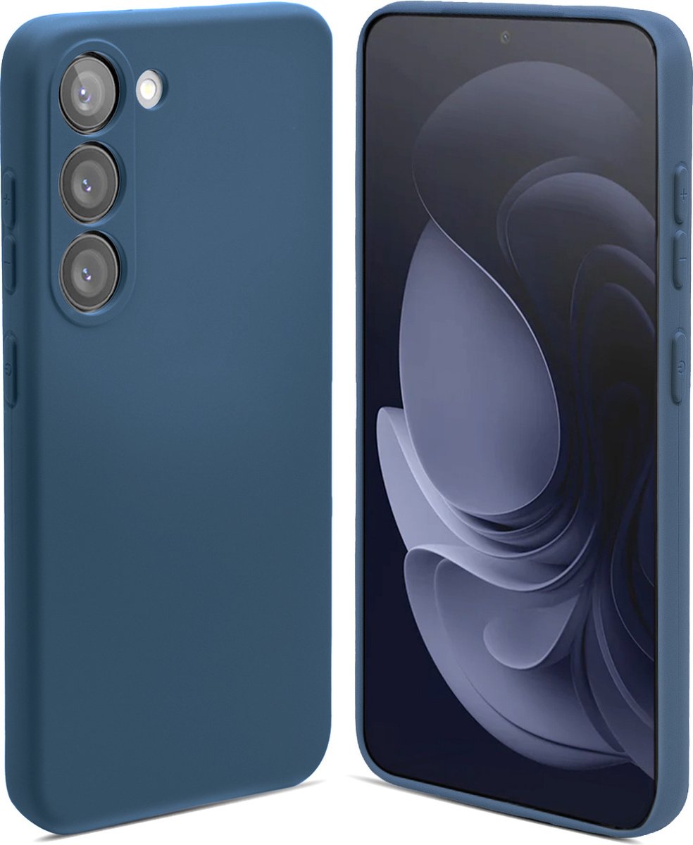 Shieldcase Siliconen hoesje geschikt voor Samsung Galaxy A54 - donkerblauw