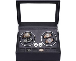 Top 10 Watchwinders 2026: Olvy Time - Luxe Watchwinder 4+6 - Voor 10 Horloges - Met LED Verlichting - Horloge Opwinder - Horlogebox - Zwart