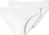 SCHIESSER 95/5 slip (2-pack) - dames tai biologisch katoen wit - Maat: 48