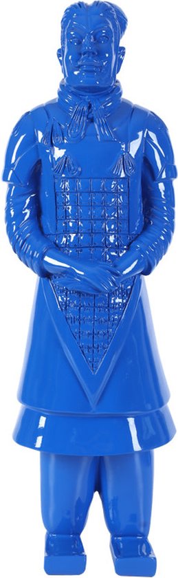 Fine Asianliving Terracotta Beeld Generaal Blauw B17xD15xH48cm
