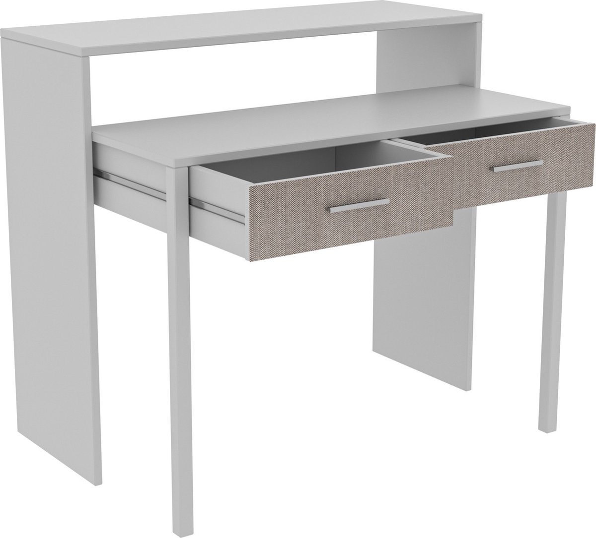 Bureau - Stijlvol Wit - Ruimtebesparend 99x88x66cm - Duurzaam Melamine
