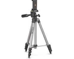 Cullmann Alpha 1000 Mobile | Aluminium statief voor smartphone en camera | Kleur: zilvergrijs