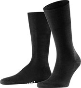 FALKE Airport warme ademende merinowol katoen sokken heren zwart - Matt 45-46