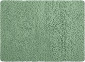 MSV Badkamerkleedje/badmat tapijt - voor de vloer - groen - 50 x 70 cm - Microfibre - langharig