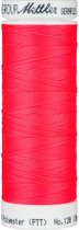 Mettler SERAFLEX elastisch machinegaren, 130m, 8775 fluor roze, Vivid Coral