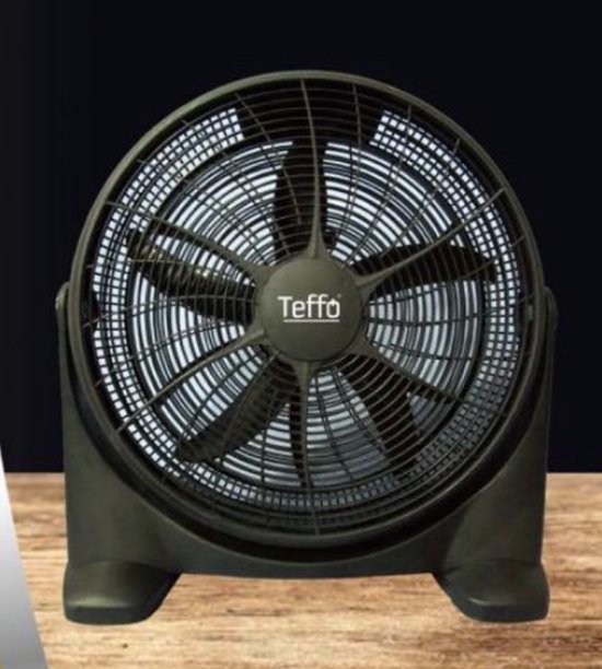 Ventilateur de sol Teffo - ventilateur turbo - silencieux - noir - petit |  bol.com