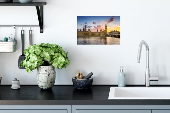 Stickers Stickers muraux - Soleil - Big Ben - Londres - 30x20 cm - Film adhésif