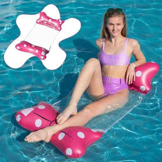 Balinco Hamac Gonflable pour Adultes, Jouet d'Eau pour Enfants, Matelas Gonflable de Piscine, Matelas d'Eau, Tapis Relax, Hamac d'Eau, Accessoire pour Pool Party - Bleu