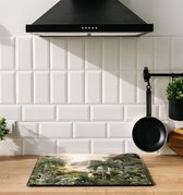 Inductiebeschermer - Foggy Forest - 85x55 cm - Inductiebeschermer - Inductie Afdekplaat Kookplaat - Inductie Mat - Anti-Slip - Keuken Decoratie - Keuken Accessoires