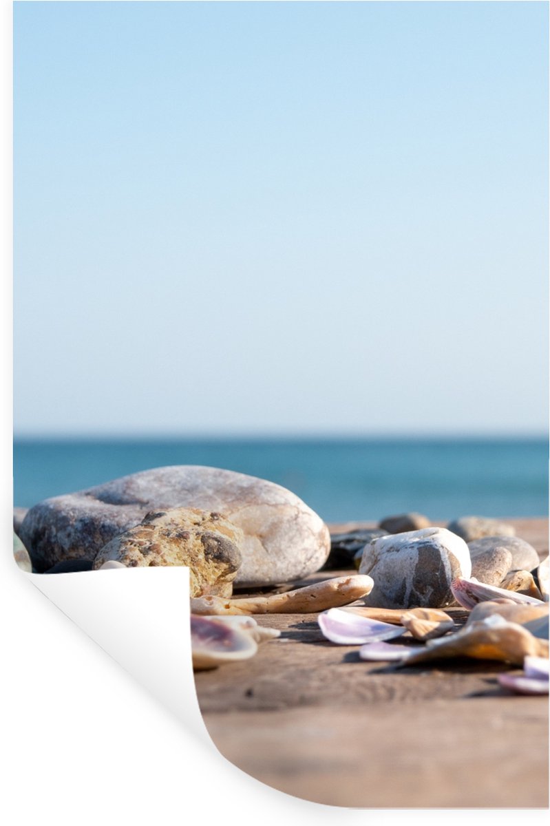 Muurstickers - Sticker Folie - Schelpen - Strand - Zee - Zomer - Zon - 20x30 cm - Plakfoli