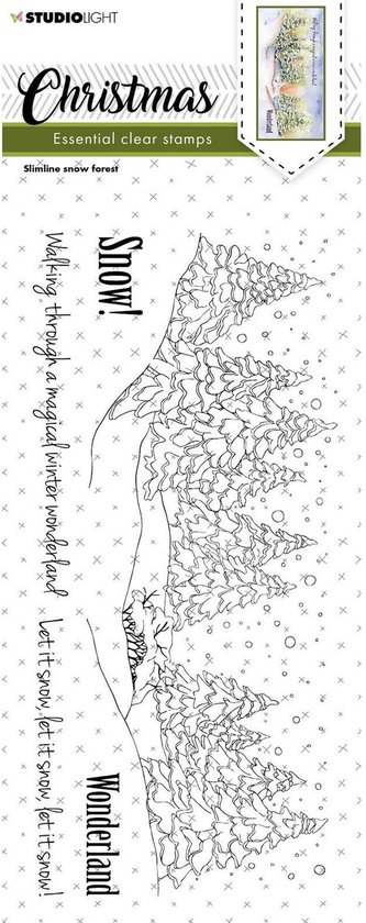 Clear stamp Slimline snow forest - Christmas essentials 1 nr. 242 | bol