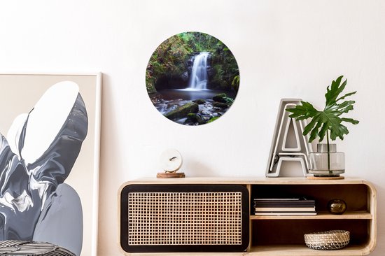 WallCircle - Muursticker - Cercle mural - Cascade - Nature - Water - ⌀ 30 cm - Cercle mural - Autocollant - Sticker mural rond