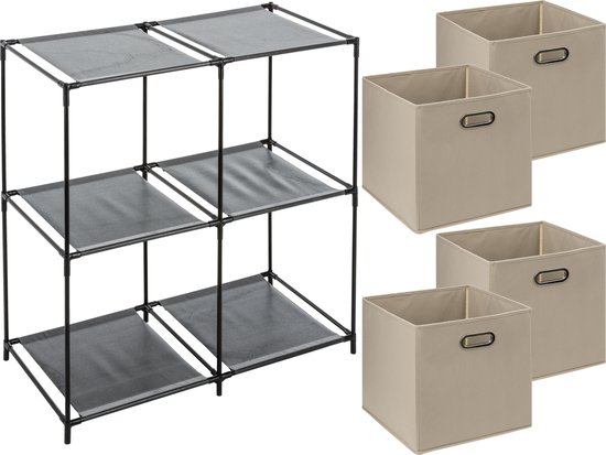 Metalen houten mand opslag. 100% staal