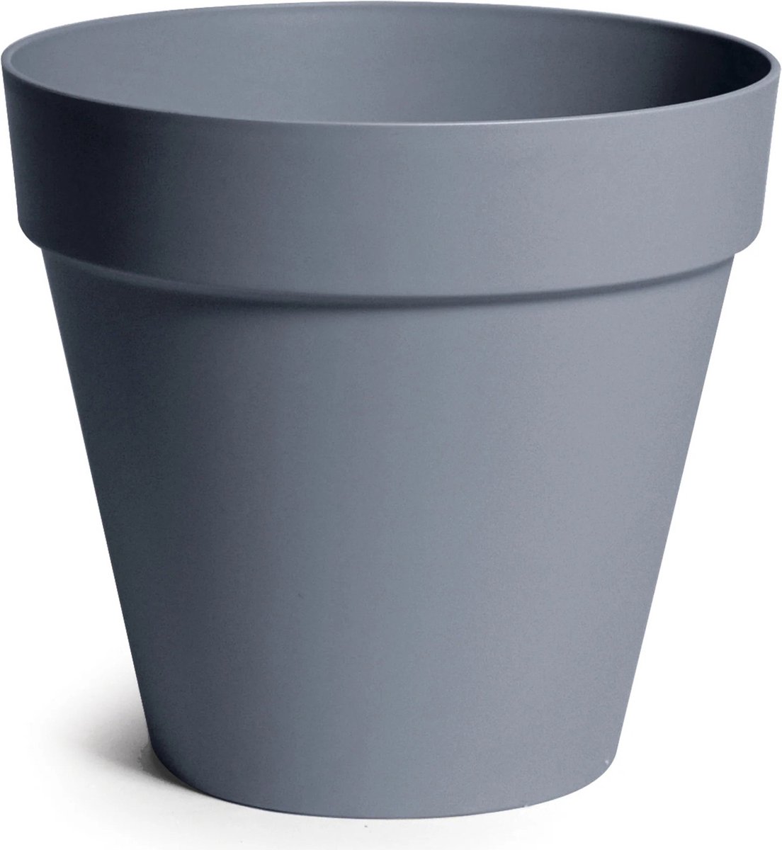 Mega Collections Plantenpot/bloempot - kunststof - grijs - binnen/buiten - D20 x H17 cm